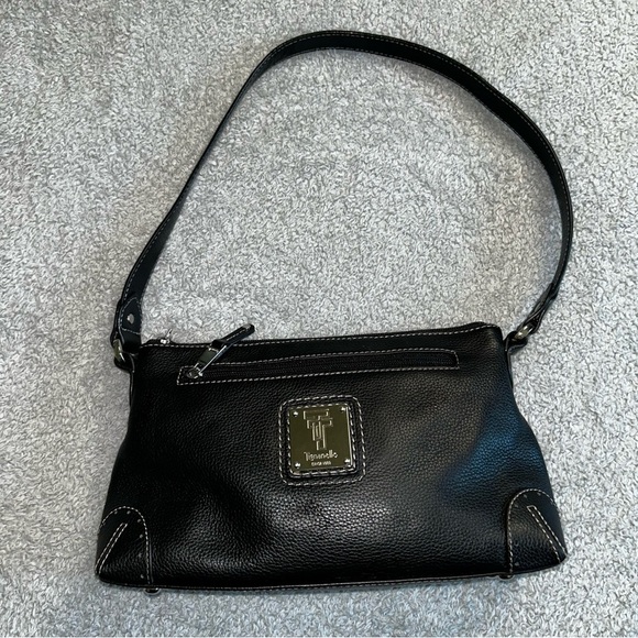 Black Leather Shoulder Bag - Picture 1 of 8